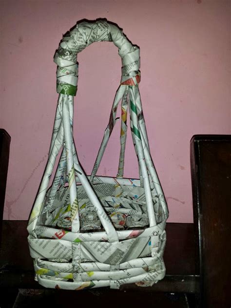 Image result for Basket Using Newspaper