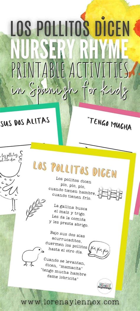"Los pollitos dicen" Nursery Rhyme Activities - Bilingual Beginnings