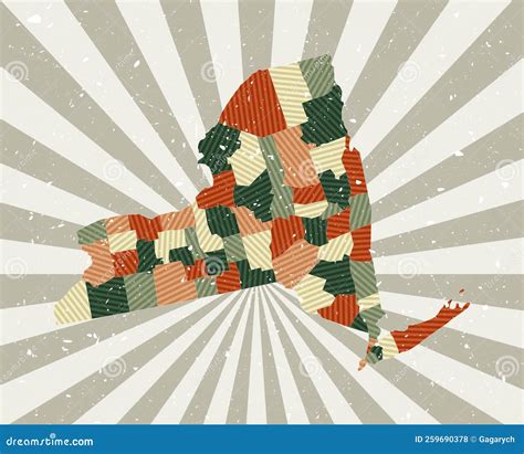 New York vintage map. stock illustration. Illustration of abstract ...