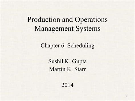 Image result for Operations Management Scheduling