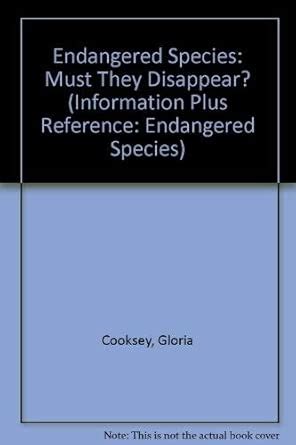 Endangered Species: Must They Disappear (Information Plus Reference ...