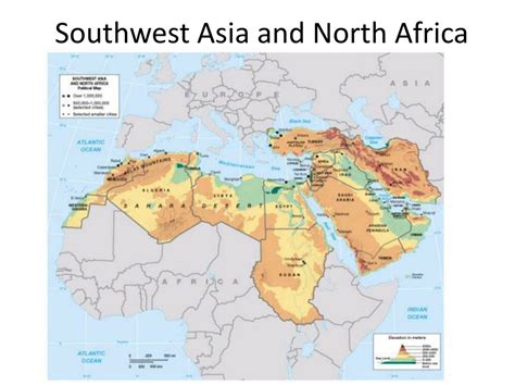 Physical Map Of Southwest Asia