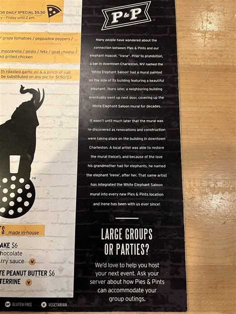 Menu at Pies & Pints - Fayetteville, WV pub & bar, Fayetteville, 219 W ...