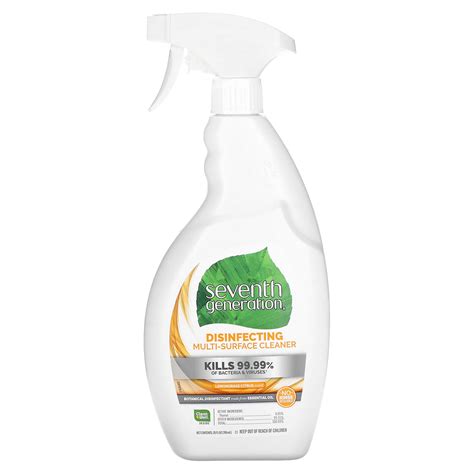 Seventh Generation, Disinfecting Multi-Surface Cleaner, Lemongrass ...