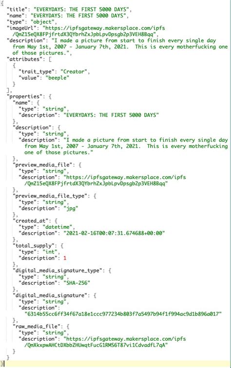 Image result for NFT JSON File