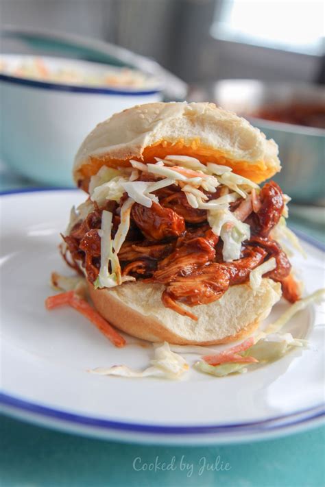 BBQ Pulled Chicken Sandwiches - (Video) Cooked by Julie