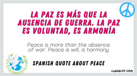 70+ Spanish Quotes About Peace (And Their English Translation) - Lingalot