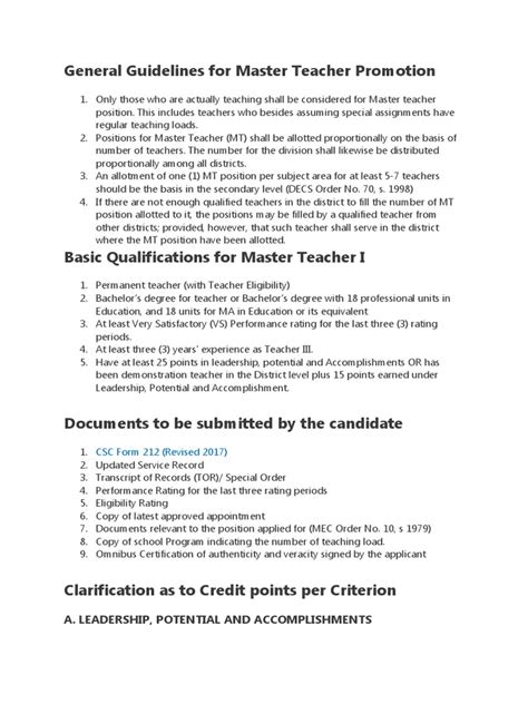 Image result for Master Teacher Program Requirements