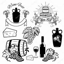 Image result for Black and White Wine Labels