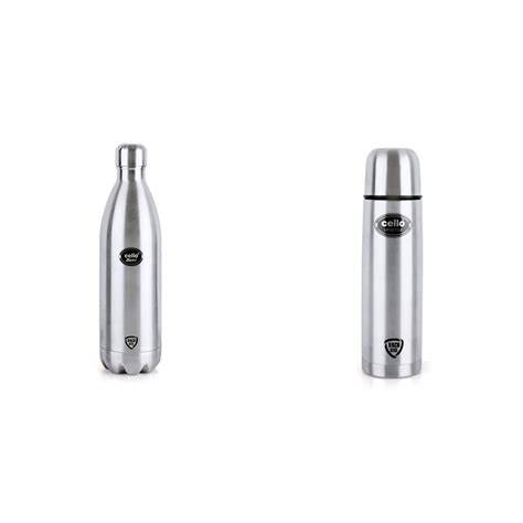 Cello Swift Steel Flask, 1 Litre, Silver & Cello Lifestyle Stainless ...