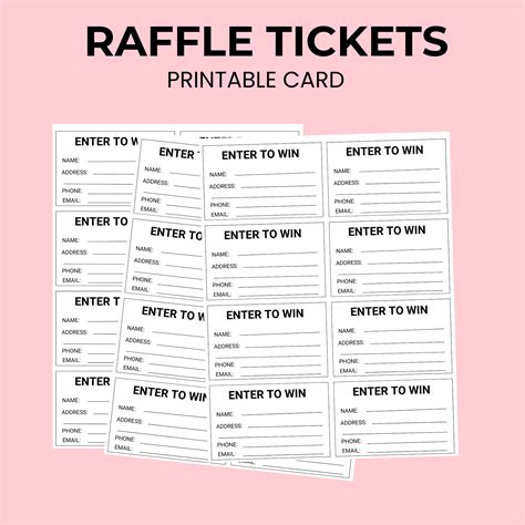Free Printable Raffle Tickets Online Free Raffle Ticket Templates,
