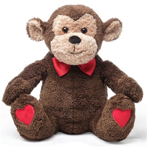 Monkey Valentino The Heart Monkey Stuffed Animal, 6 Inch Valentine's ...