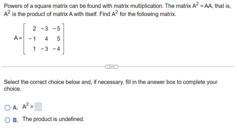 Image result for Power of Square Matrix Calculation