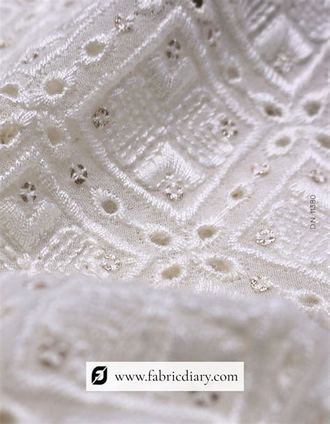 Designer Embroidery Fabric with 3mm Glitter Sequins – FabricDiary