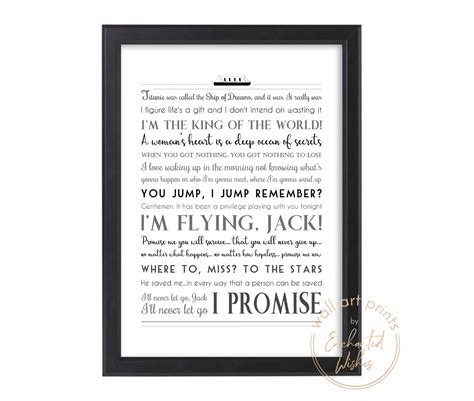 Titanic Painting Scene Quotes Titanic Movie Quotes Poster Print 8 X