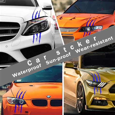 Ajxn Claw Marks Car Light Decal, Car Sticker, India | Ubuy