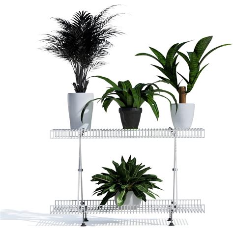 Meshable MarMelos 2 Step Metal Plant Stand with Scissor Support for ...