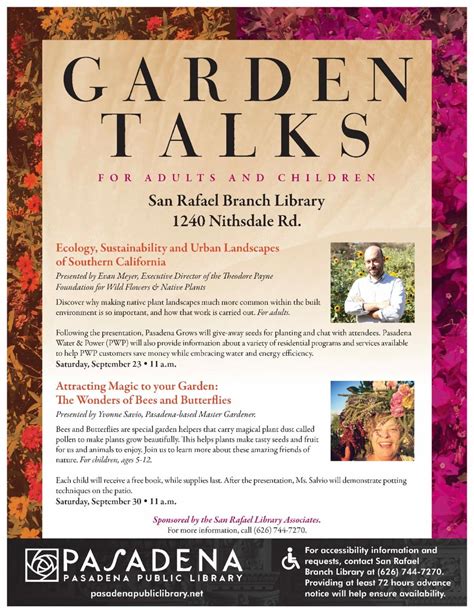 Garden Talks at San Rafael Library : r/pasadena