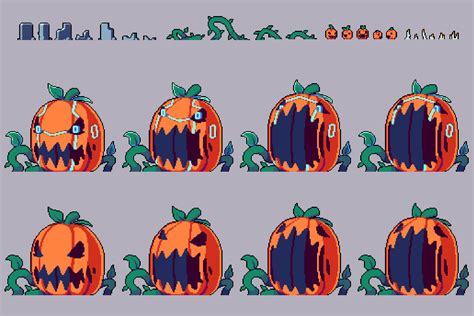 Free Halloween Character Pixel Art Pack - CraftPix.net