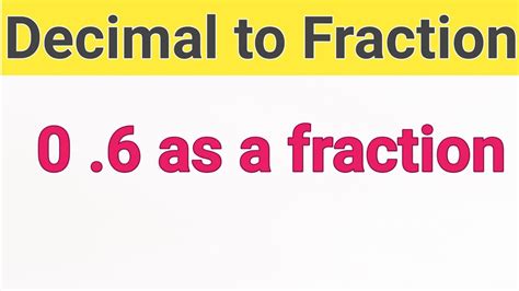 .6 as a fraction ||0.6 as a fraction ||What is 0.6 as a simplified ...