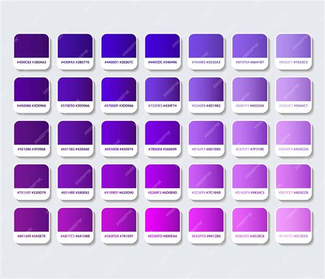 Premium Vector | Violet and blue color palette with hex