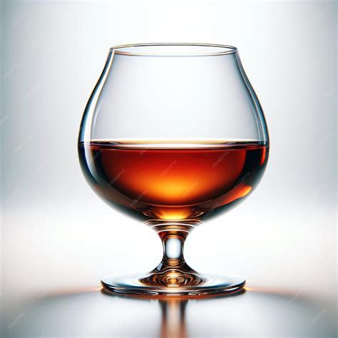 Premium Photo | A brandy snifter glass on a stark white background