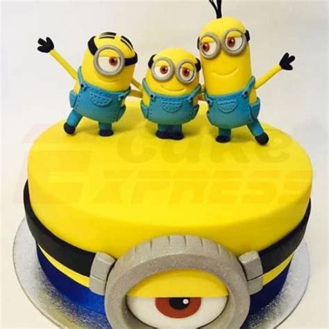 Buy 3 Minions Designer Fondant Cake Online in Delhi NCR : Fondant Cake ...