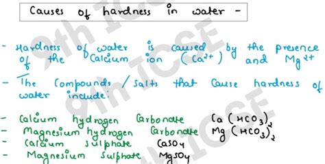 Class 9th ICSE Chemistry Water Important Questions