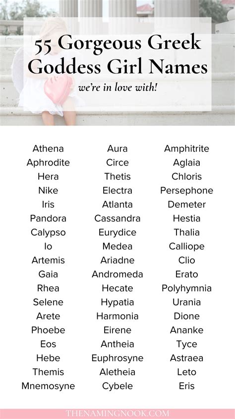 55 Beautiful Greek Goddess Baby Girl Names + Meanings| Unique Girl ...