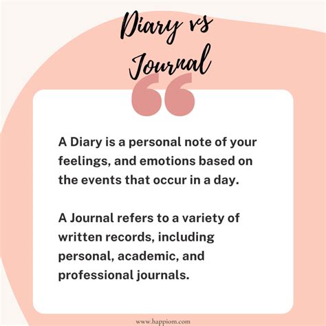 Difference Between Journal And Diary