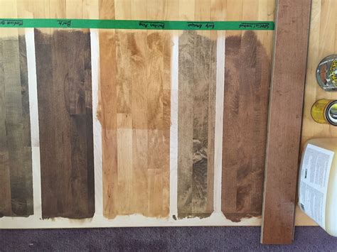 Bona Stain Samples on Maple | Hardwood Floor Stain Colors