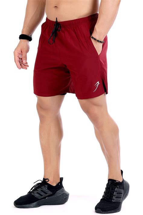Buy Fuaark 2 in 1 Compression Shorts Maroon | Compression Fit Shorts ...