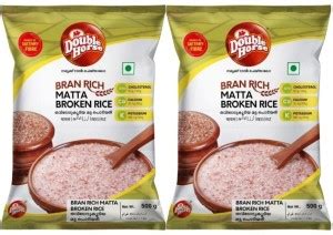 Double Horse Bran Rich Matta Broken Rice 500g |(Pack of 2) Brown Matta ...