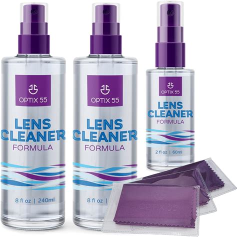Lens Cleaner Spray Kit - Alcohol & Ammonia Free | (2) 8oz + (1) 2oz Eye ...