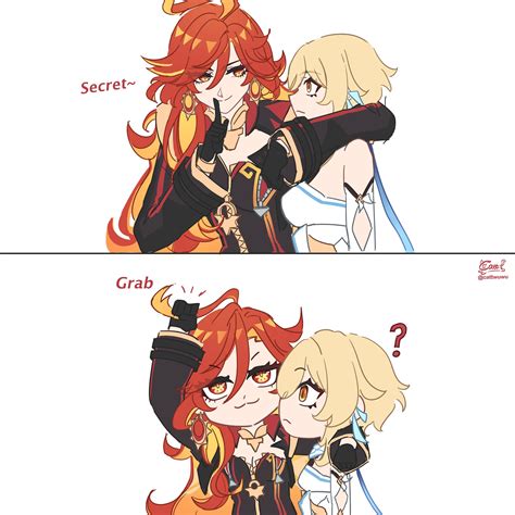 lumine and mavuika (genshin impact) drawn by cattwuwu | Danbooru