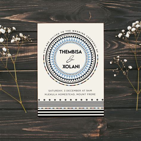 Xhosa Traditional Wedding Invitations