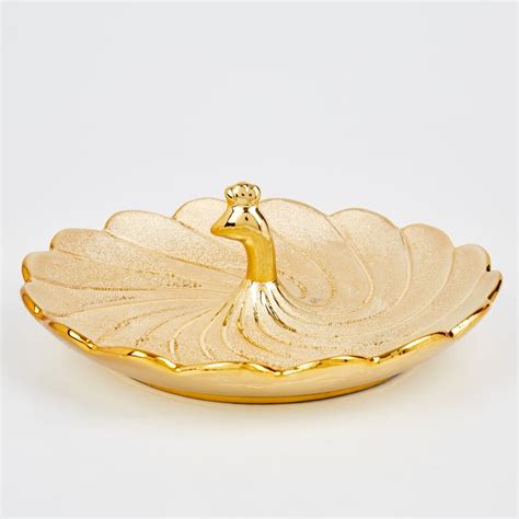 Buy Stellar Porcelain Decorative Peacock Platter from Home Centre at ...