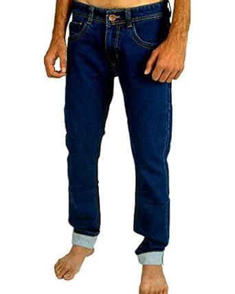 Buy F5 CLUB DENIM FACTORY Men's Narrow Fit Jeans (fcdf_001-30, Blue, 30 ...