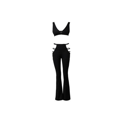 Buy Maddy Cosplay Costume Sexy Black Hollow Crop Top Bra and Cutout ...