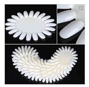 Buy Jovana 20 pcs white Acrylic Wheel False Nail Art Tips Practice ...