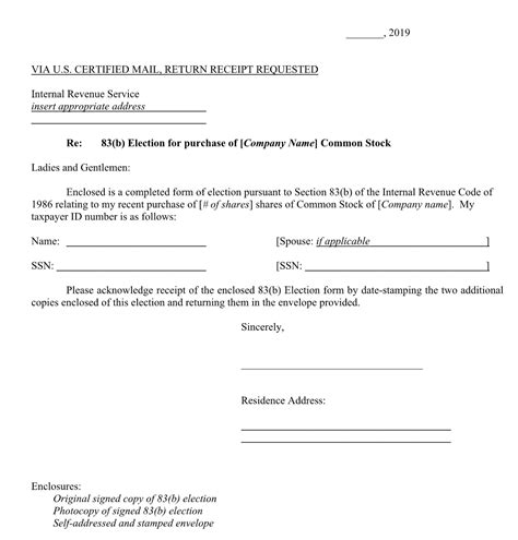 Irs Form 83b Printable - Printable Forms Free Online