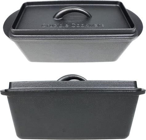 Amazon.com: Crucible Cookware Cast Iron Bread Pan with Lid (Pre ...