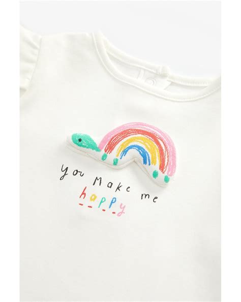 Buy Girls Full sleeves mock romper 3D rainbow Turtle - Multicolor ...