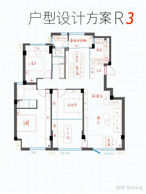 二居室CAD平面图图片免费下载_红动中国