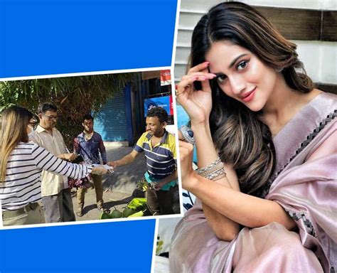 Actress And MP Nusrat Jahan Distribute Face Mask To People To Stay Safe ...