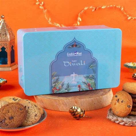 CookieMan Ecstatic Diwali Cookies Gift Tin - 500g | Premium Festive ...