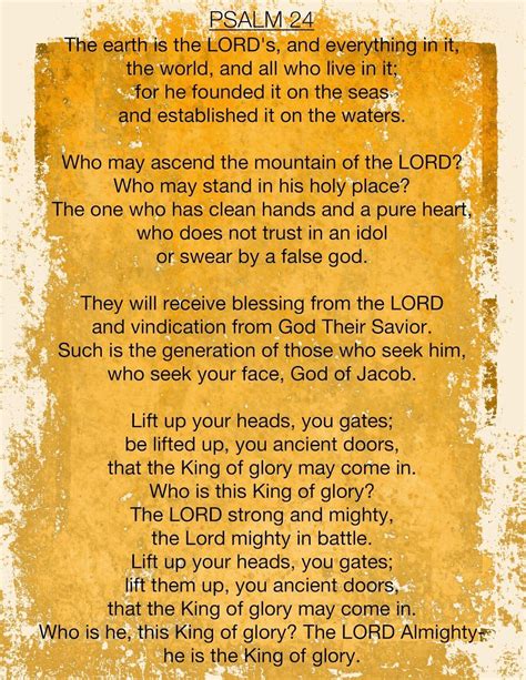 Psalm 24 (from the Gettys) | Names of jesus, Psalm 24, Psalms