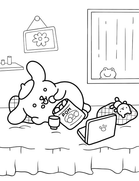13 dibujos para colorear de Pompompurin para celebrar el cumpleaños del ...