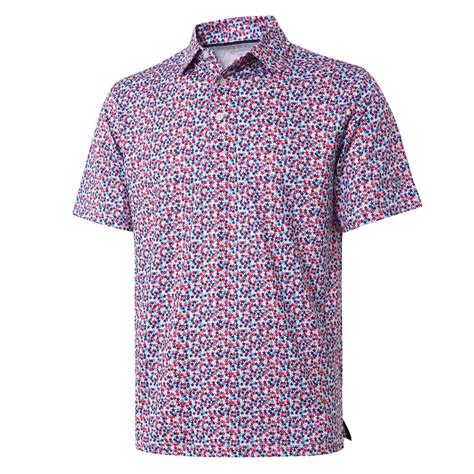 Golf Shirts For Men Dry Fit Short Sleeve Print Performance Moisture ...