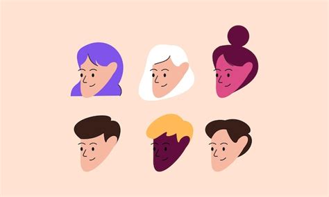 People with different expressions vector illustration | Premium Vector